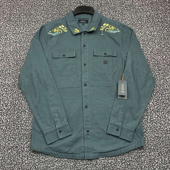 Roark Other - Roark Hebrides Unlined Shirt Jacket Men Medium Embroidered Floral Button Up New